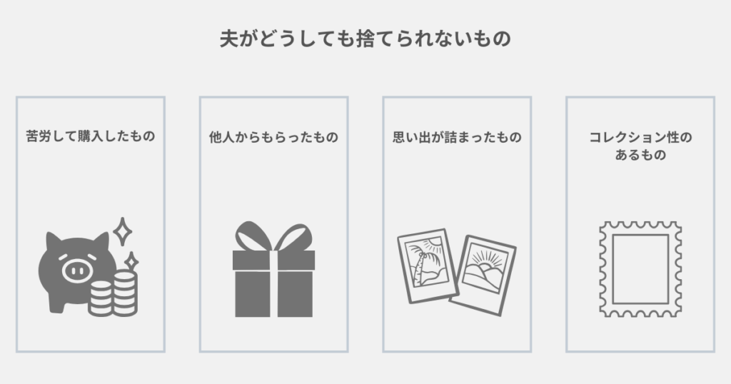 夫が捨てられないもの